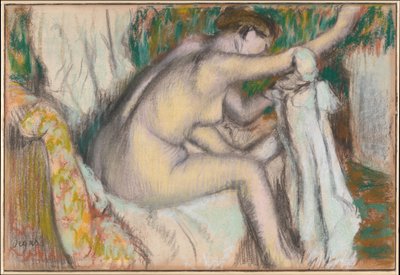 Kättään kuivaava nainen tekijältä Edgar Degas