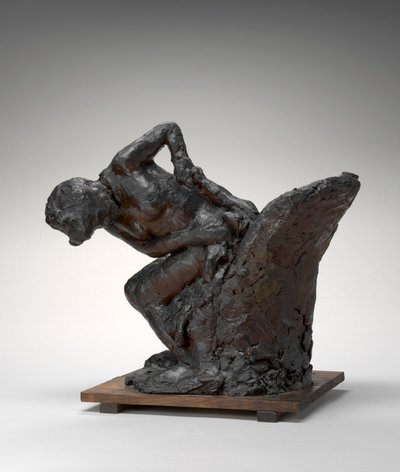 Nainen istuu, pyyhkii vasenta lantiotaan tekijältä Edgar Degas
