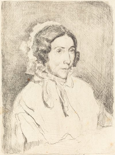Nainen röyhelössä, Dame agee, 18591860. tekijältä Edgar Degas