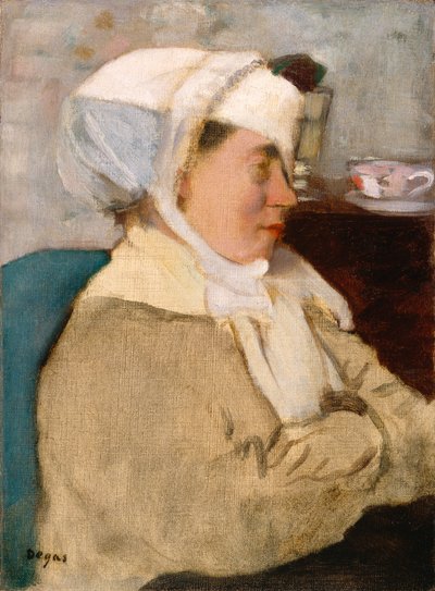 Nainen siteellä, n. 1872 tekijältä Edgar Degas