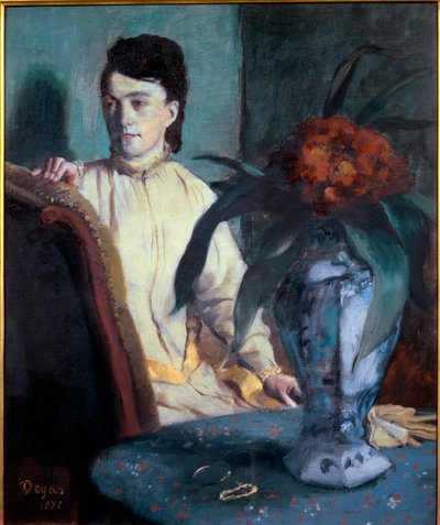 Nainen kiinalaisen maljakon kanssa tekijältä Edgar Degas