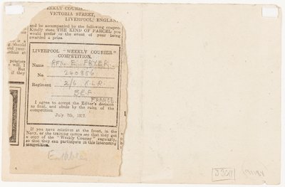 Esitys sanomalehden kilpailutoimittajalle, 1917 tekijältä Edgar Fryer