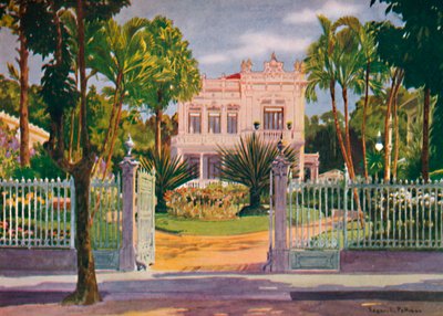 "Kreivi Paul de Frontinin asuinpaikka, Petropolis", 1914 tekijältä Edgar L Pattison