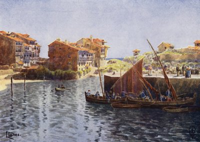 Pohjois-Espanja: Llanes, The Harbour (väri litho) Pohjois-Espanja: Llanes, The Harbour (väri litho) tekijältä Edgar T. A. Wigram