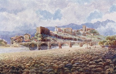 Pohjois-Espanja: San Vicente de la Barquera (lithoväri) tekijältä Edgar T. A. Wigram