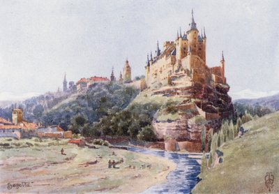 Pohjois-Espanja: Segovia, Alcazar (väri litho) tekijältä Edgar T. A. Wigram