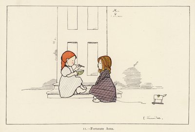 Onnekas Anna (väri litho) tekijältä Edith Farmiloe