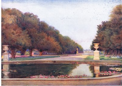 The Long Water, Hampton Court, The Gardens of England: Southern and Western Countiesissa, julkaisija The Studio tekijältä Edith Helena Adie