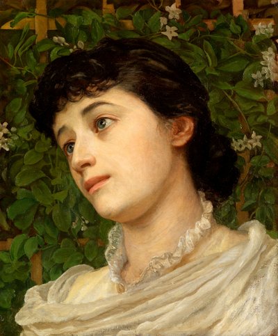 Edesmennyt rouva Charles Stuart-Wortley (öljy pellavalle levitetylle paperille) tekijältä Edith Ridley Corbet