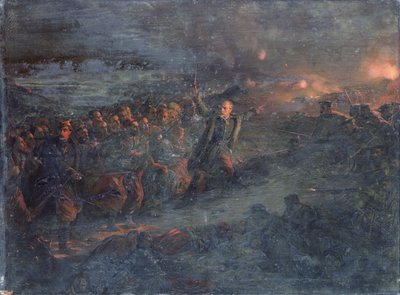 Kenraali Monetin hyökkäys Selinghinskin redouttiin 24. helmikuuta tekijältä Edme Adolphe Fontaine