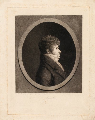 Kapellimestari ja säveltäjä Gaspare Spontinin muotokuva 1774-1851. tekijältä Edme Quenedey
