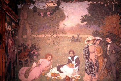 Lounas nurmikolla tekijältä Edmond-François Aman-Jean
