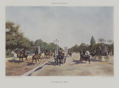 Sisäänkäynti Bois de Boulognelle tekijältä Edmond Georges Grandjean