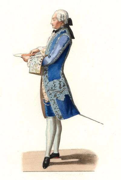 Charles Rosalie de Rohan Chabot (1740-1813), Jarnacin kreivi, Olivierin maalauksen vuodelta 1777 jälkeen - Litografia Edmond Lechevallier-Chevignardin (1825-1902) kuvituksesta teoksesta "Costumes historiques des 16e" tekijältä Edmond Lechevallier Chevignard