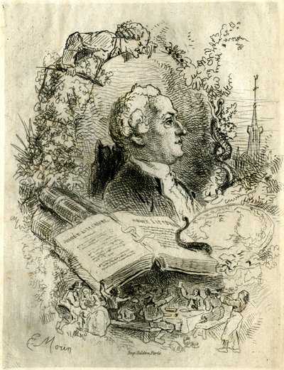 Muotokuva Elie Catherine Freronista (1718 -1776) tekijältä Edmond Morin