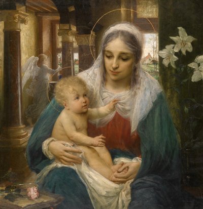Mater Purissima (öljy paneelille) tekijältä Edmond Theodor van Hove