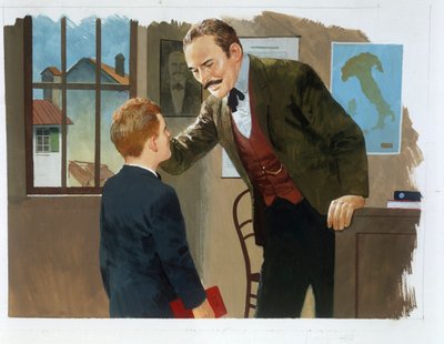 Kiitollisuus, sydämestä, Edmondo De Amicis, piirustus tekijältä Edmondo de Amicis