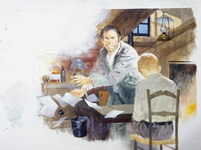 Stardin kirjasto, sydämestä, Edmond De Amicis, piirustus tekijältä Edmondo de Amicis