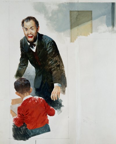Edmondo De Amicisin (1846-1908) tutkimukset sydämestä, piirustus tekijältä Edmondo de Amicis