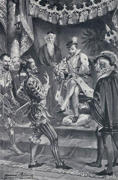 Kuvitus Goethes Faustille tekijältä Edmund Bruning