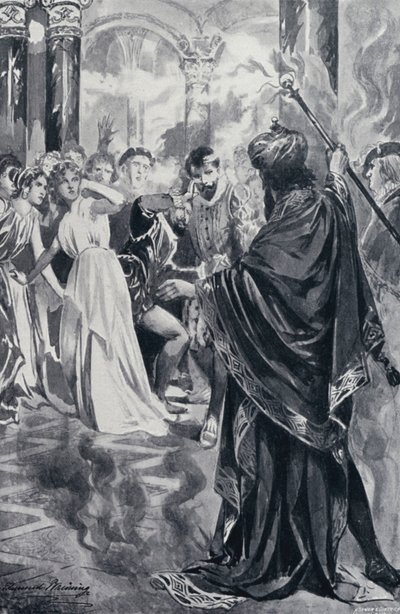 Kuvitus Goethes Faustille tekijältä Edmund Bruning