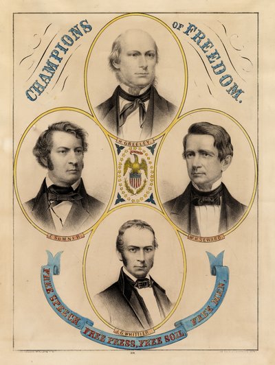 Vapauden, sananvapauden, vapaan lehdistön, vapaan maaperän, vapaat miehet tekijältä Edmund Burke Kellogg