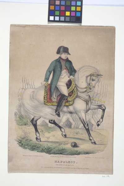 Napoleon - 100 taistelun sankari (käsinvärjätty litografia) tekijältä Edmund Burke Kellogg