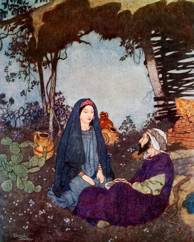 "Jos jälkiruoka olisi kotini, antaisinko maailman mennä ohi", C1900-1950 tekijältä Edmund Dulac