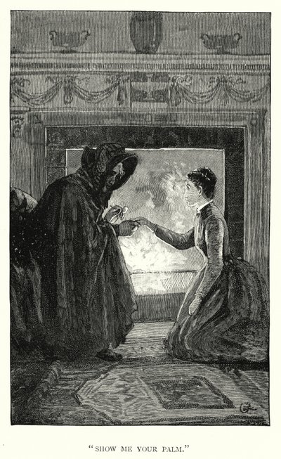 Charlotte Bronten kuvitus Jane Eyrelle (kaiverrus) tekijältä Edmund Henry Garrett