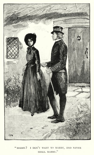 Charlotte Bronten kuvitus Jane Eyrelle (kaiverrus) tekijältä Edmund Henry Garrett