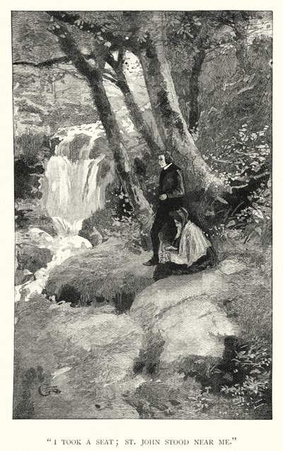 Charlotte Bronten kuvitus Jane Eyrelle (kaiverrus) tekijältä Edmund Henry Garrett