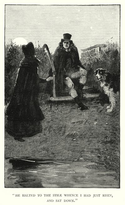 Charlotte Bronten kuvitus Jane Eyrelle (kaiverrus) tekijältä Edmund Henry Garrett