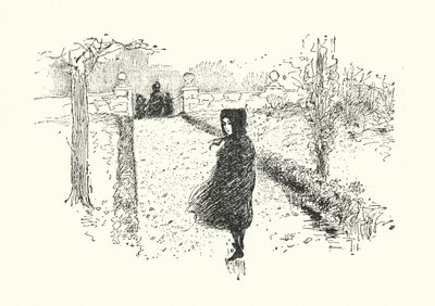 Charlotte Bronten kuvitus Jane Eyrelle (litho) tekijältä Edmund Henry Garrett