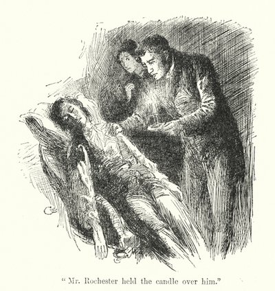 Charlotte Bronten kuvitus Jane Eyrelle (litho) tekijältä Edmund Henry Garrett