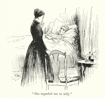Charlotte Bronten kuvitus Jane Eyrelle (litho) tekijältä Edmund Henry Garrett