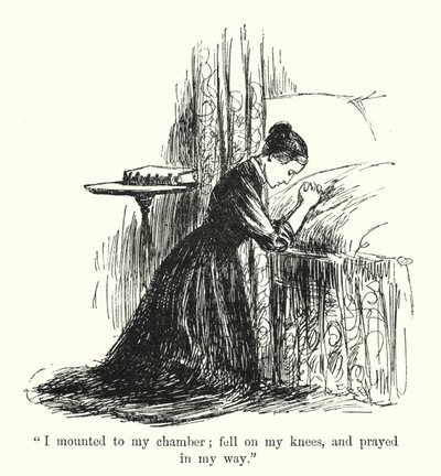 Charlotte Bronten kuvitus Jane Eyrelle (litho) tekijältä Edmund Henry Garrett