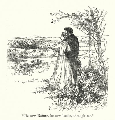 Charlotte Bronten kuvitus Jane Eyrelle (litho) tekijältä Edmund Henry Garrett