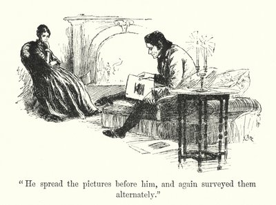 Charlotte Bronten kuvitus Jane Eyrelle (litho) tekijältä Edmund Henry Garrett
