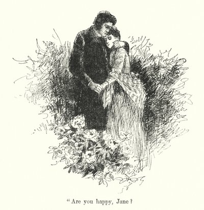 Charlotte Bronten kuvitus Jane Eyrelle (litho) tekijältä Edmund Henry Garrett