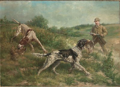 Metsästys ylänkömaisemassa tekijältä Edmund Henry Osthaus