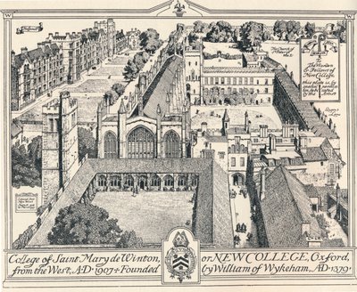 New College, Oxford, 1905 tekijältä Edmund Hort New