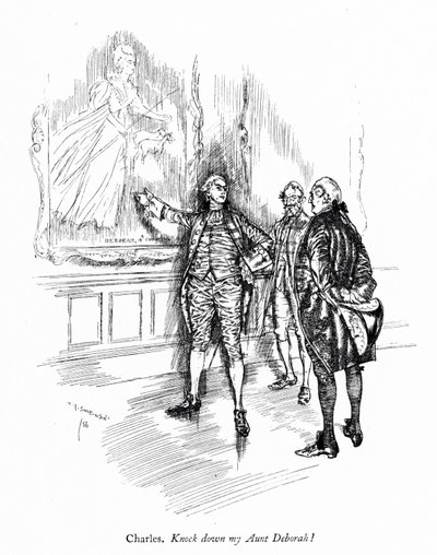 Kuvitus Sheridanin skandaalin kouluun (kaiverrus) tekijältä Edmund Joseph (after) Sullivan