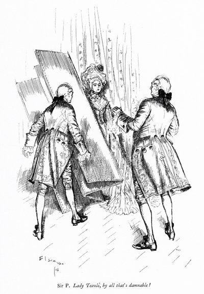 Kuvitus Sheridanin skandaalin kouluun (kaiverrus) tekijältä Edmund Joseph (after) Sullivan