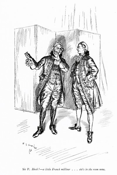Kuvitus Sheridanin skandaalin kouluun (kaiverrus) tekijältä Edmund Joseph (after) Sullivan