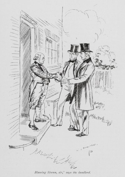 Kuvitus Tom Brownin koulupäiviin (litografia). tekijältä Edmund Joseph (after) Sullivan