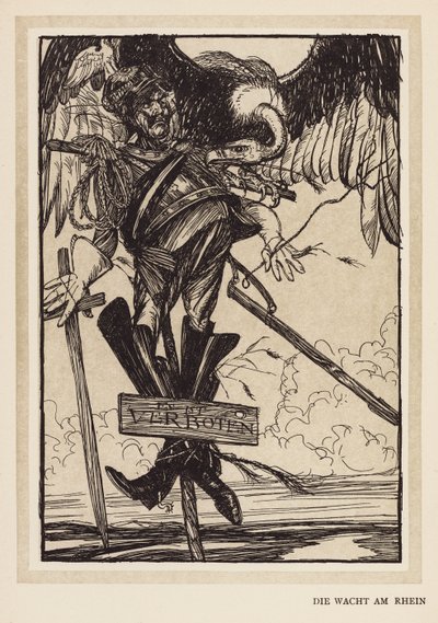 Keisarin seppele: Die Wacht Am Rhein (litografia) tekijältä Edmund Joseph (after) Sullivan