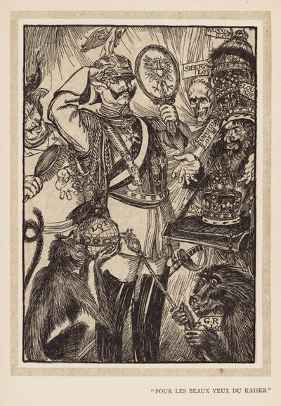 Keisarin seppele: "Pour Les Beaux Yeux Du Kaiser" (litografia) tekijältä Edmund Joseph (after) Sullivan