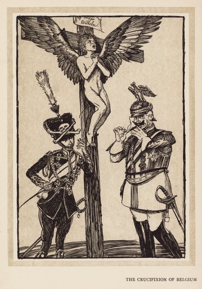Keisarin seppele: Belgian ristiinnaulitseminen (litografia). tekijältä Edmund Joseph (after) Sullivan