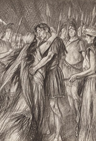 William Shakespeare: Näytös IV, kohtaus 4 (litografia). tekijältä Edmund Joseph (after) Sullivan