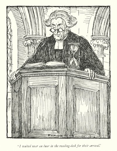 Kuvitus Oliver Goldsmithin teoksesta The Vicar of Wakefield (litho) tekijältä Edmund Joseph Sullivan